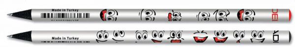 Карандаш чернографитный Adel Blackline EMOTIONS 206-1130-624 HB черное дерево 2 дизайна